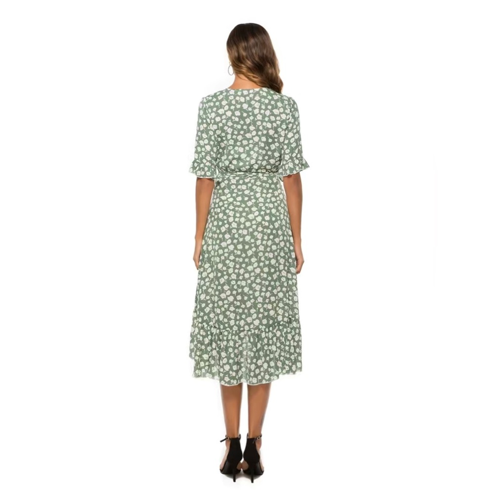 Floral split midi dress - Picture 5 of 5